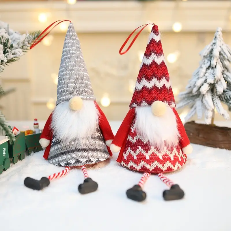 Christmas Faceless Old Man Doll Pendant Knitted