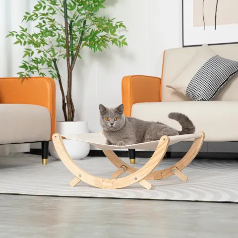 Solid Wood Cat Shaker Pet Bed Foldable Cat Nest