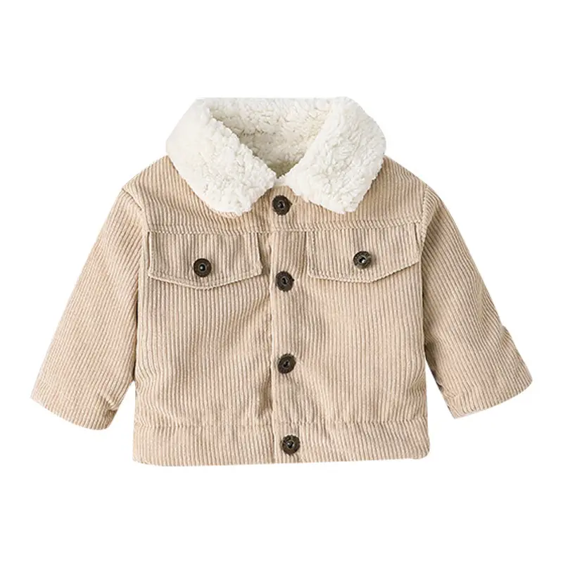 Little Bear Back Printing Pattern Children Fashionable Warm Jacket