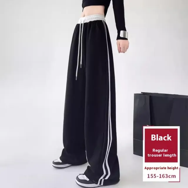 Black Sweatpants Women's Spring And Autumn High Waist Black - Shop at LoveMi