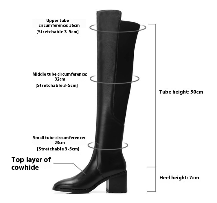 Title 5, Chunky Heel Riding Boots, Mid Heel Fashion Boot...