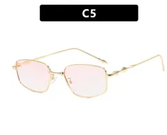 Square Irregular Women's Fashionable New High-grade Retro Sunglasses - Pink - View 1