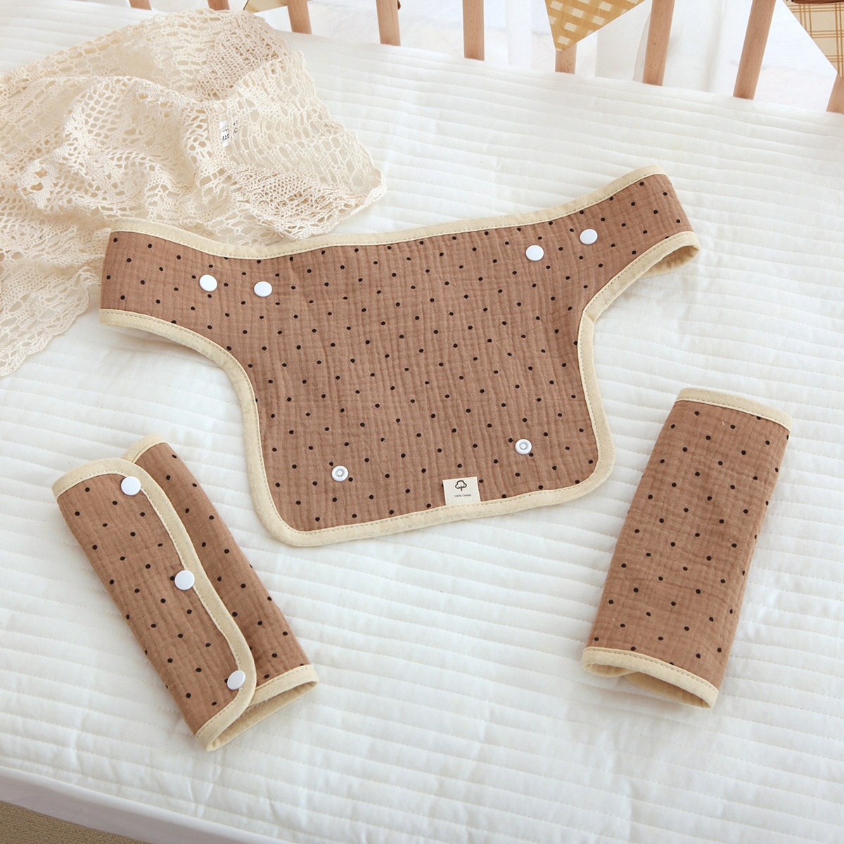 Khaki Dot Three Piece Set