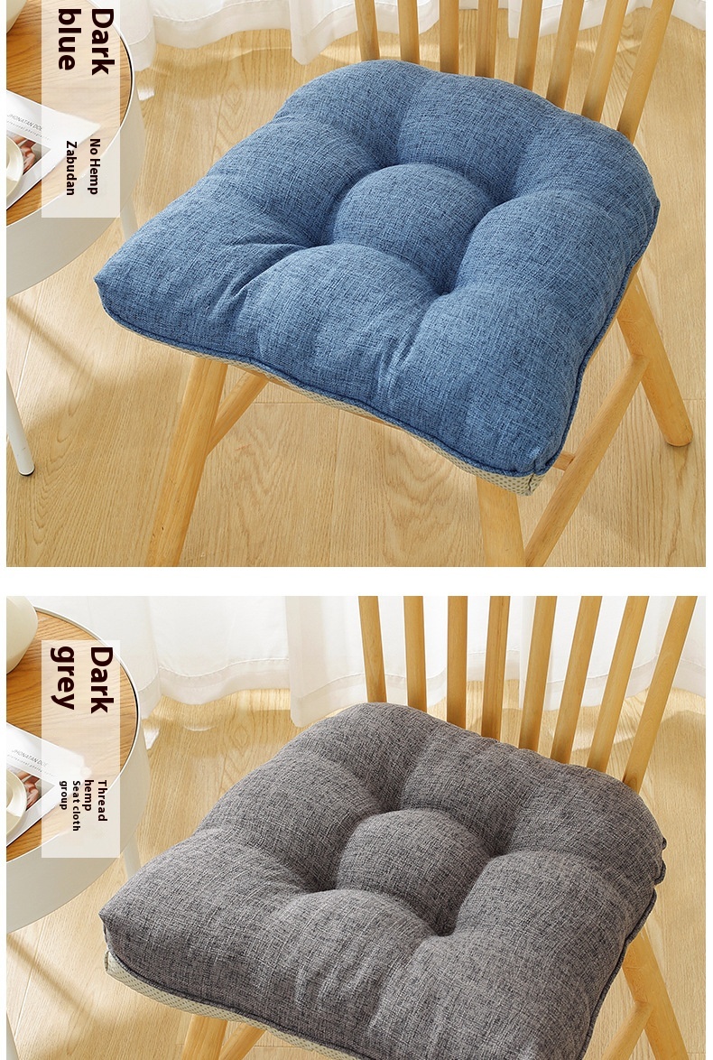 Title 10, Cotton And Linen Chair Cushion Thickened Non-sl...