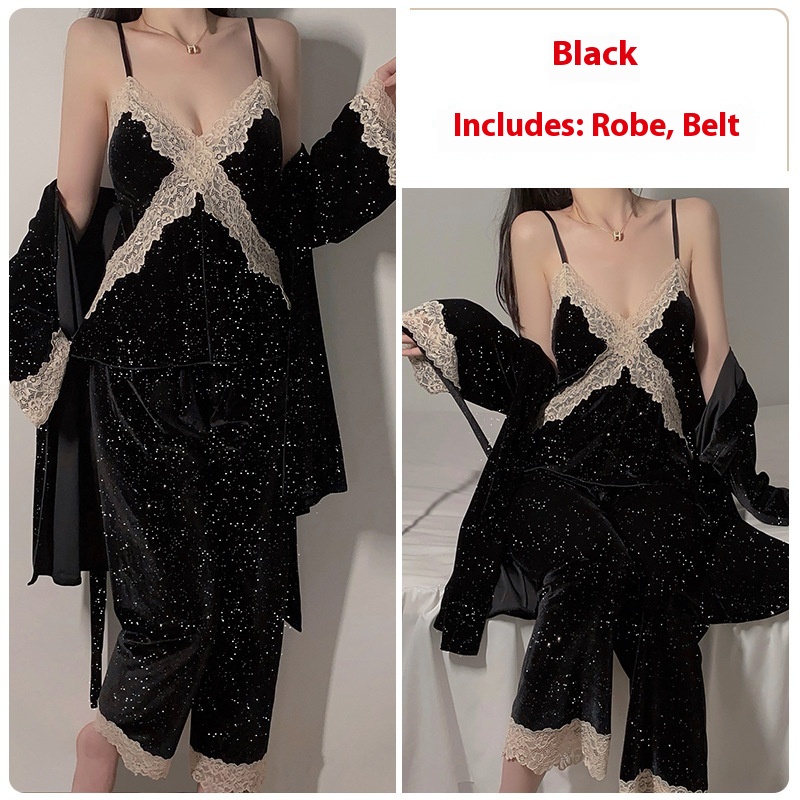 Black Outerwear Gown Belt