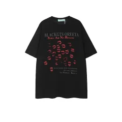 Men's Loose Leisure All-matching T-shirt - Black - View 1