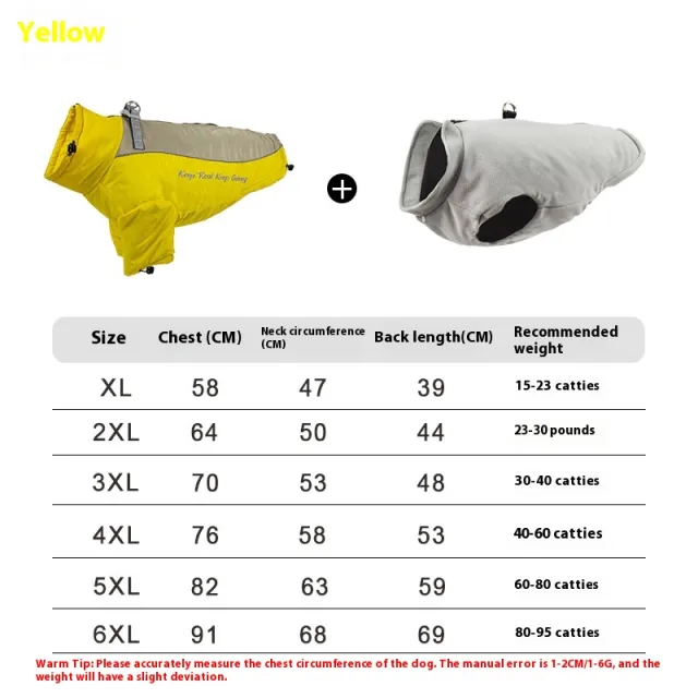 Polar Fleece Liner Dog Warm Clothing Yellow Khaki - Shop at LoveMi