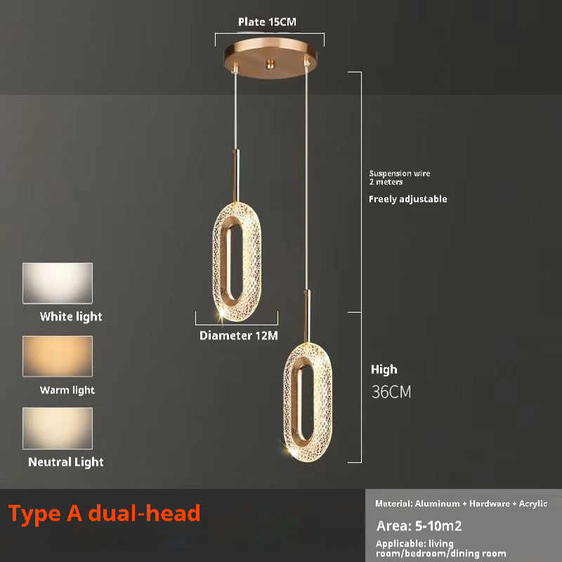 Double headed A oval shape