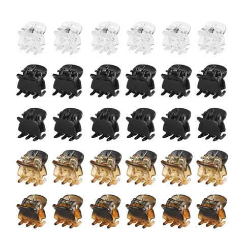 Matte Black Mini Claw Clip 1cm Female Bangs Small