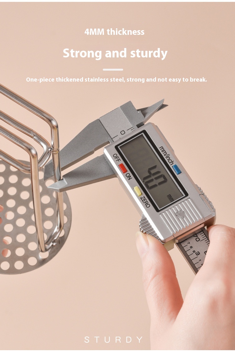 Title 3, Stainless Steel Potato Press Kitchen Gadget