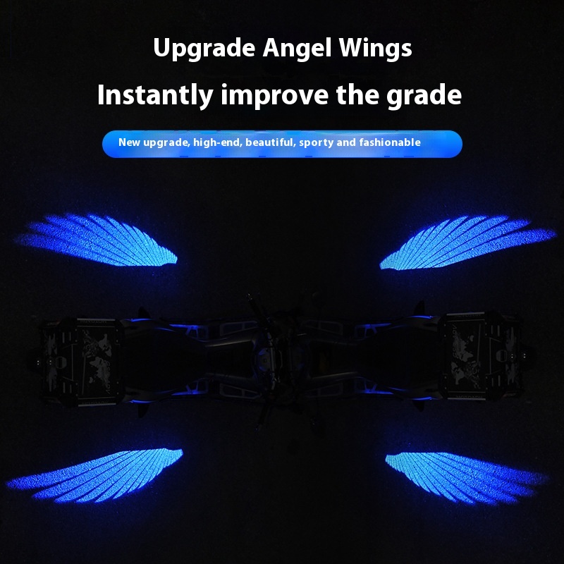 Motorcycle Down-corner Lamp Angel Wings Projection Chassis Modified General Ambience Light