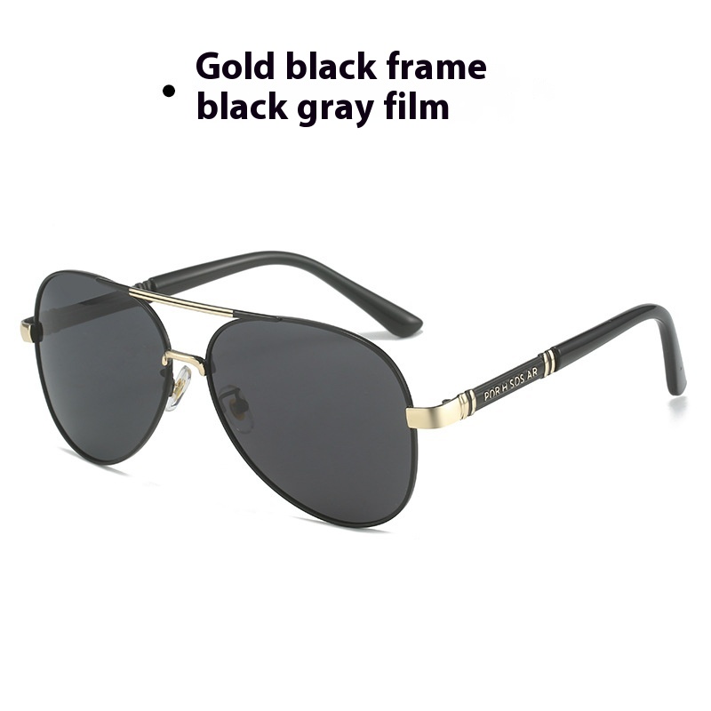 Gold Frame Black And Grey Lens