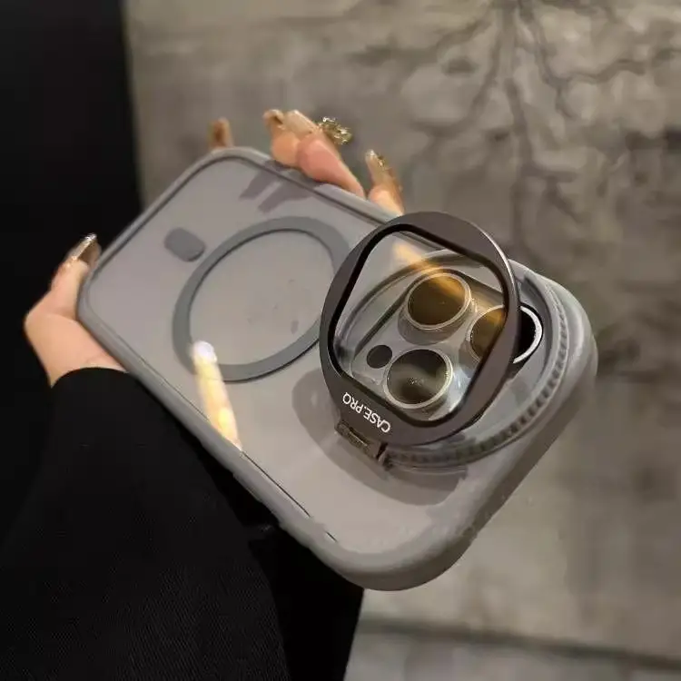 Round Mirror Bracket Magnetic Suction Phone Case