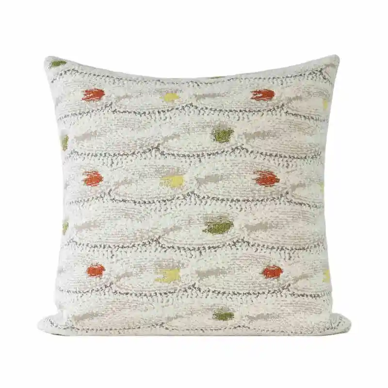 Nordic Ins Pastoral Style Flower Living Room Sofa Bedroom Pillow - Chenille Watercolor 45 × 45Cm