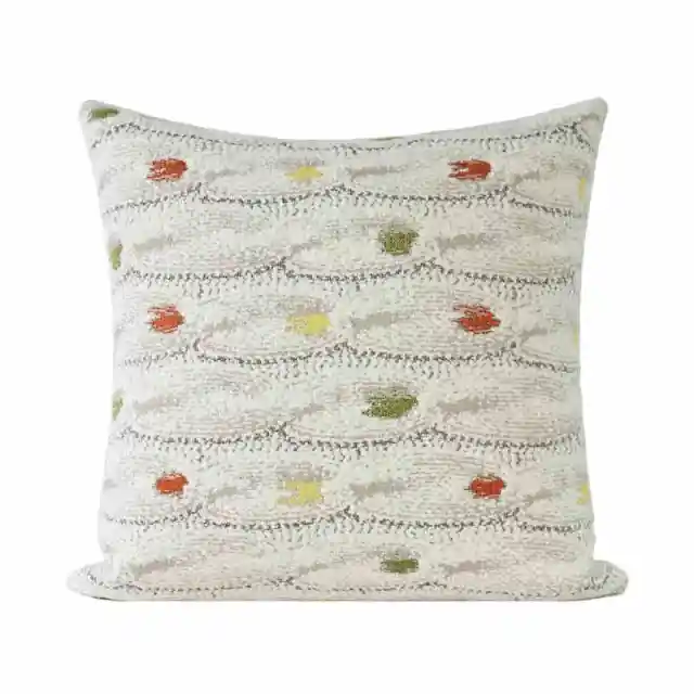 Nordic Ins Pastoral Style Flower Living Room Sofa Bedroom Pillow Chenille Watercolor 45 × 45Cm - Shop at LoveMi