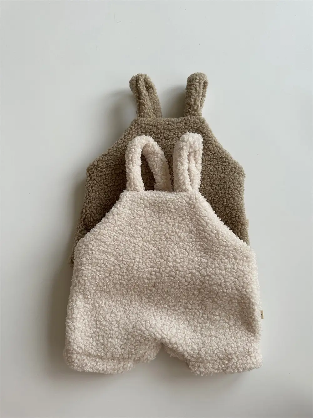 Baby Thickened Fleece Overalls Boy Baby Bodysuit Shorts