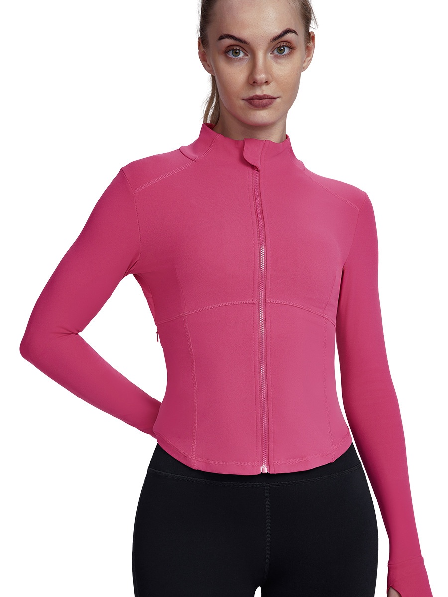 Back Mesh Breathable Yoga Clothing Top Coat