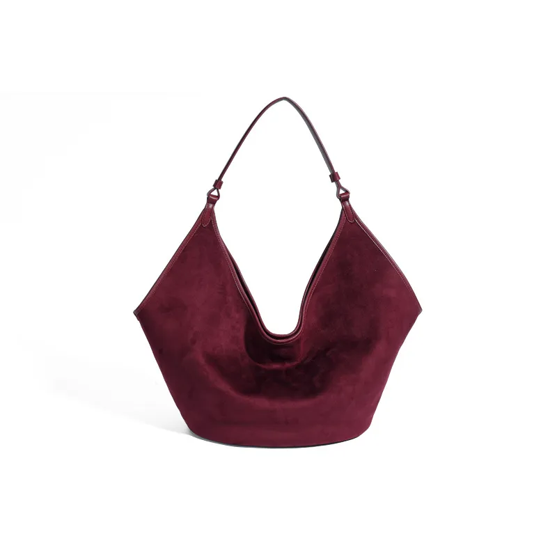 Leather Tote Large Capacity Niche - Red