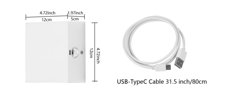 Title 1, Wiring Free Rechargeable Wall Lamp USB Recharge...