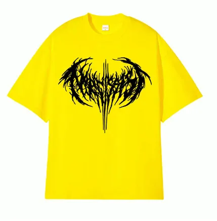 Personalized Printed T shirt Summer Casual Round Neck Short Sleeves Yellow - Shop at LoveMi