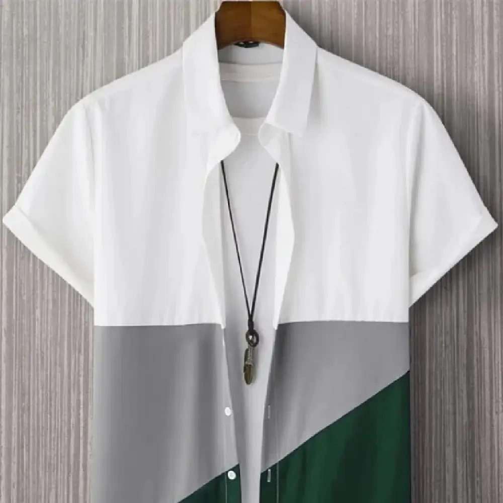Fashion Trendy Men's Shirt Digital Printing Casual