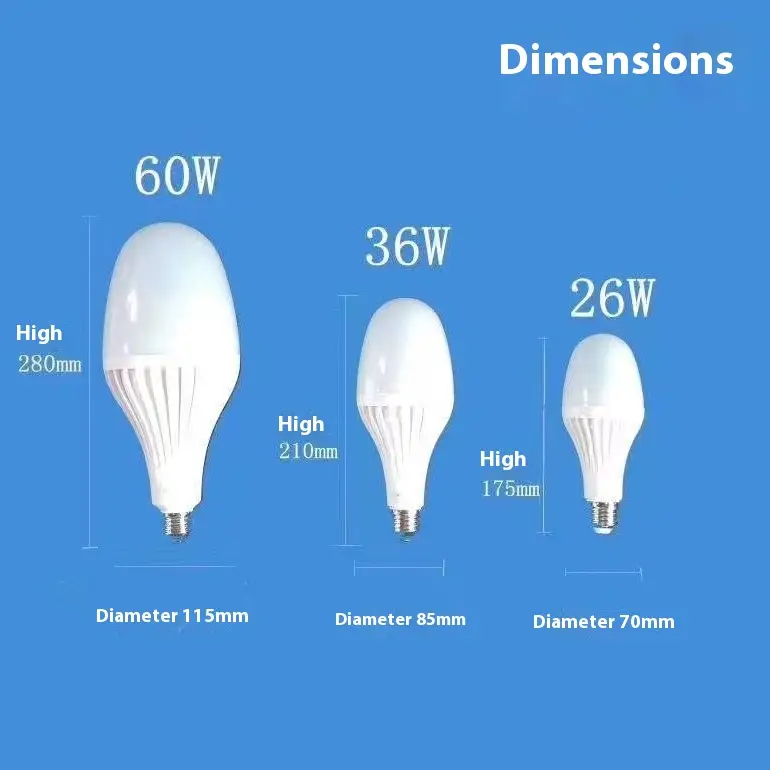 Simple household LED explosion-proof screw bulb