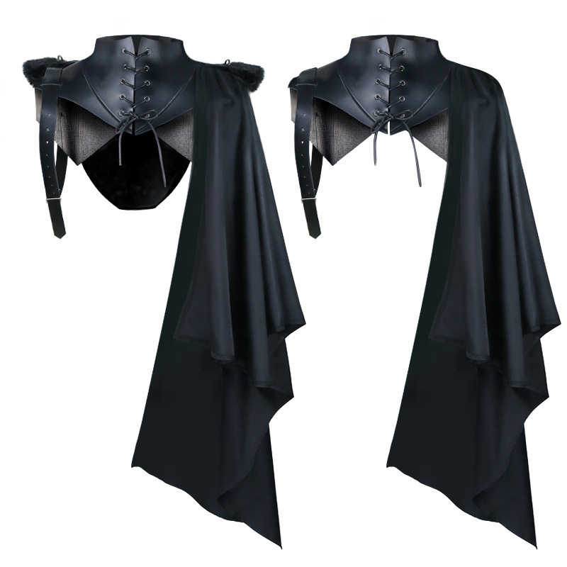 Black hooded shawl