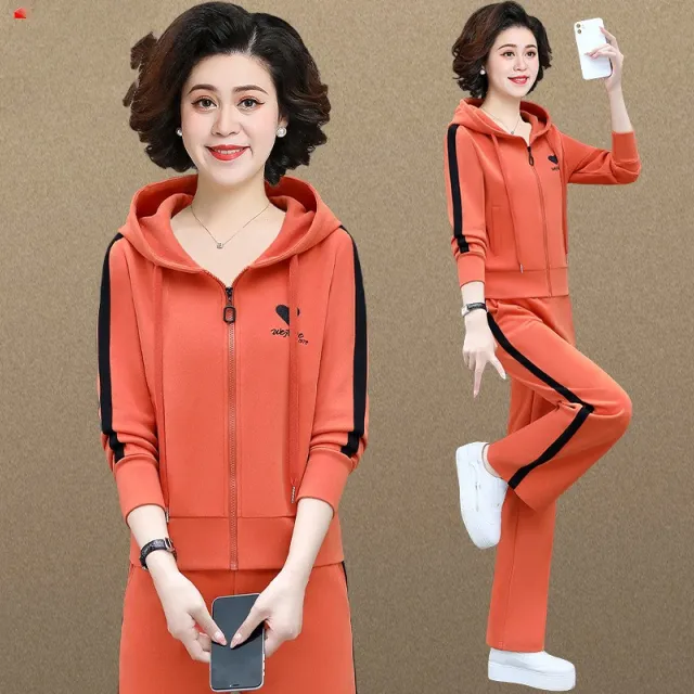 Western Style Middle aged And Elderly Coat For Women Orange - Shop at LoveMi