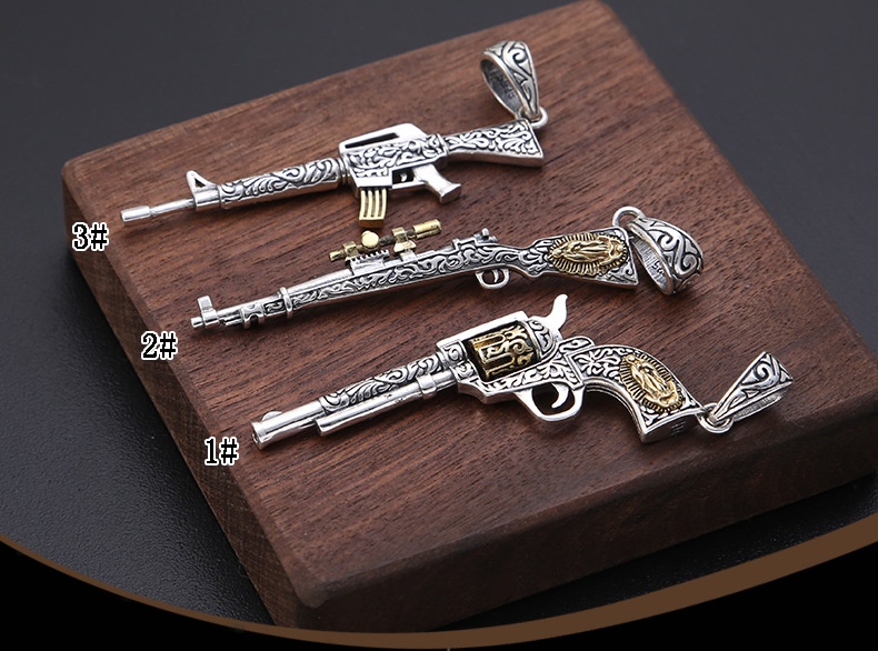 Title 2, Male Personalized Creative Pistol Pendant