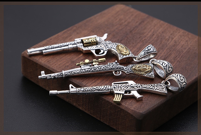 Title 1, Male Personalized Creative Pistol Pendant