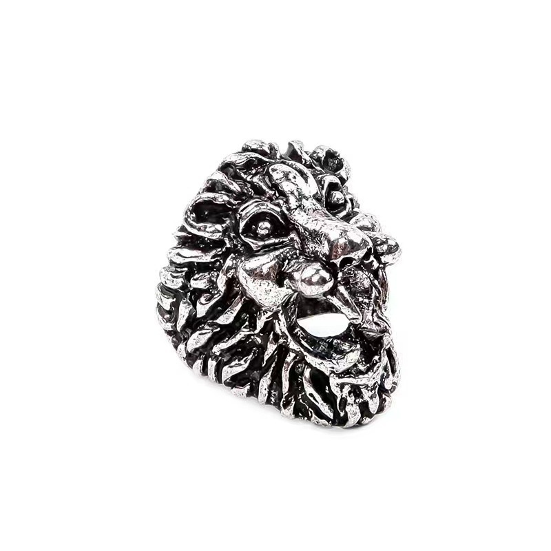 Lion Head Antique Silver