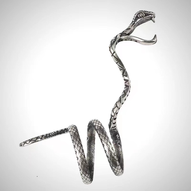 Long Snake Winding Silver