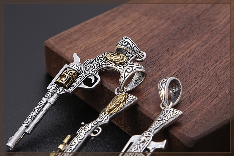 Title 6, Male Personalized Creative Pistol Pendant