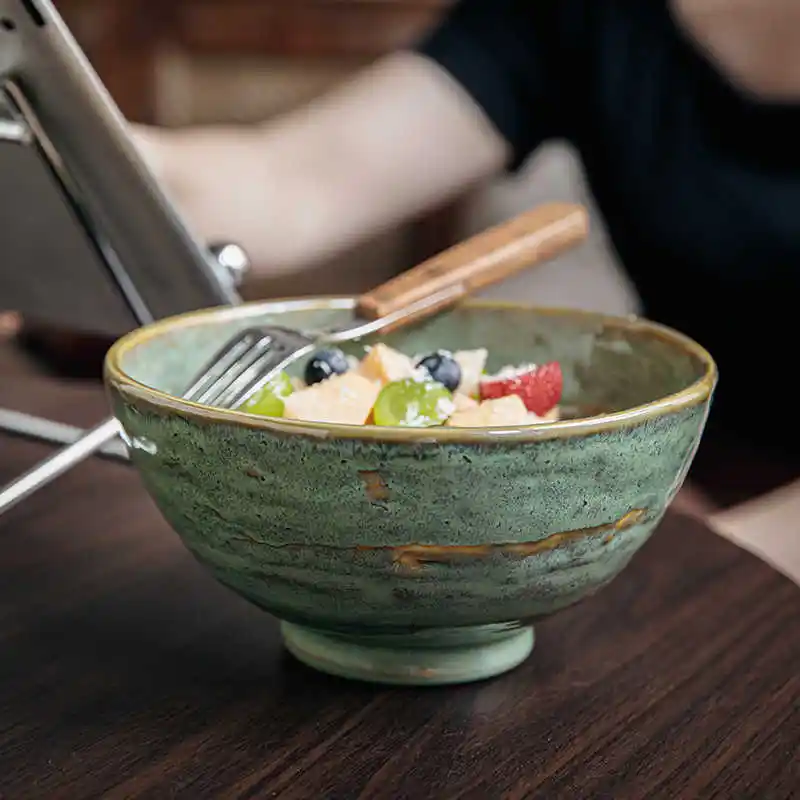 Nostalgia Thickened Rice Noodles Featured Ceramic Noddle Bowl