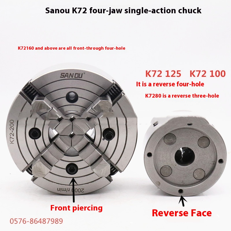 Four jaw single action chuck