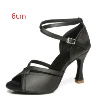 Latin Dance Shoes Soft Bottom Women's Adult Seamless Heel Wrapped High Black - Shop at LoveMi