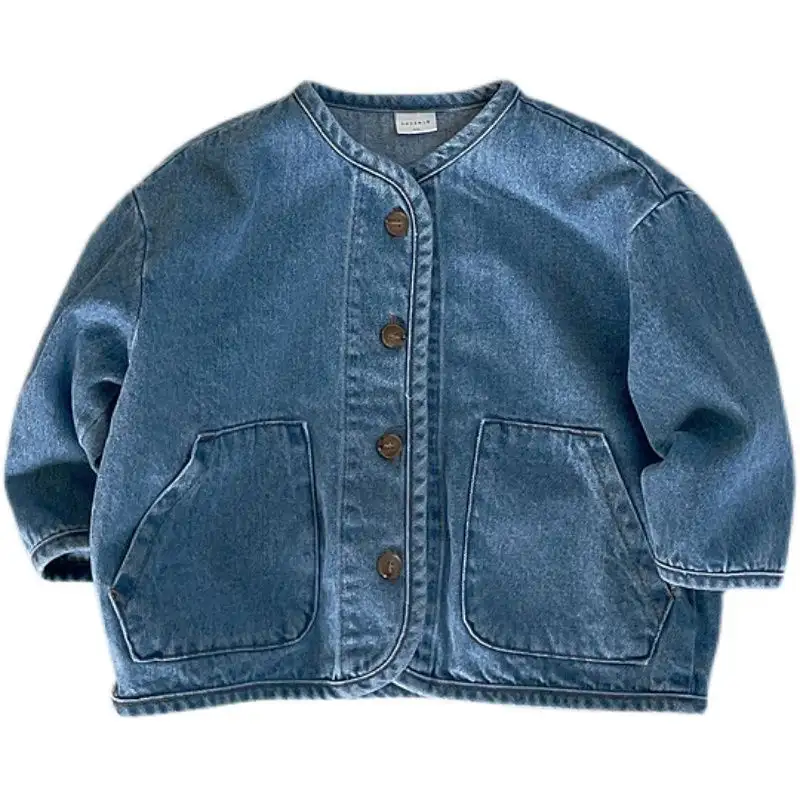 Children's Spring And Autumn Versatile Denim Jacket
