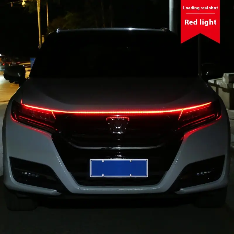 Car LED New Start Scanning Streamer Machine Cover Middle Net Ambience Hood Super Bright Guide Light