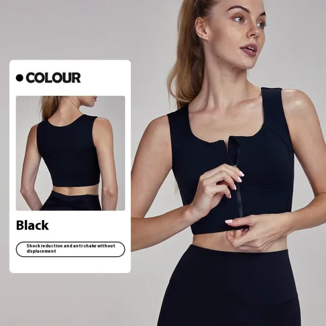 Nude Feel Sports Underwear Shockproof High strength Vest Women Black - Shop at LoveMi