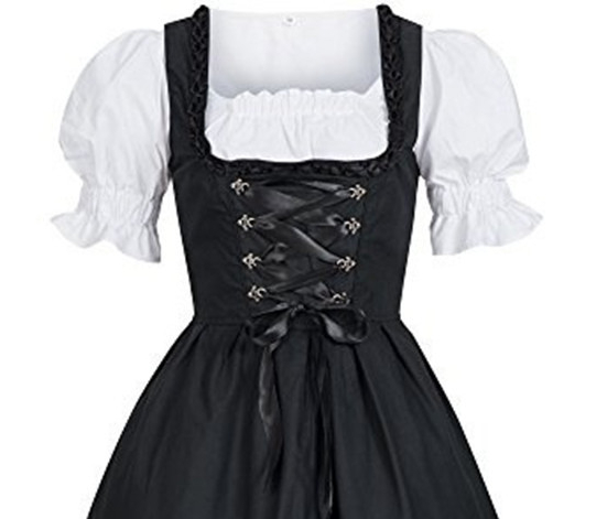 Title 5, Medieval Court Maid Skirt Drawstring High Waist...