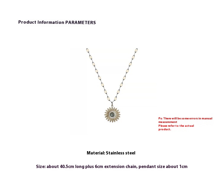 Women's Clavicle Chain Light Luxury SUNFLOWER Green Temperament