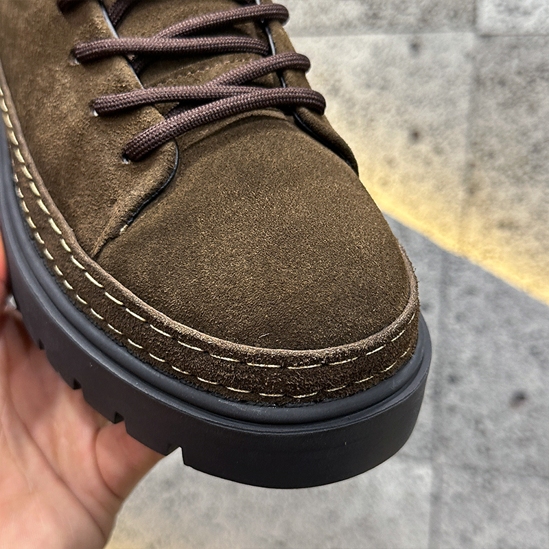 Title 8, Suede Martin Boots Fleece-lined Warm Slugged Bo...