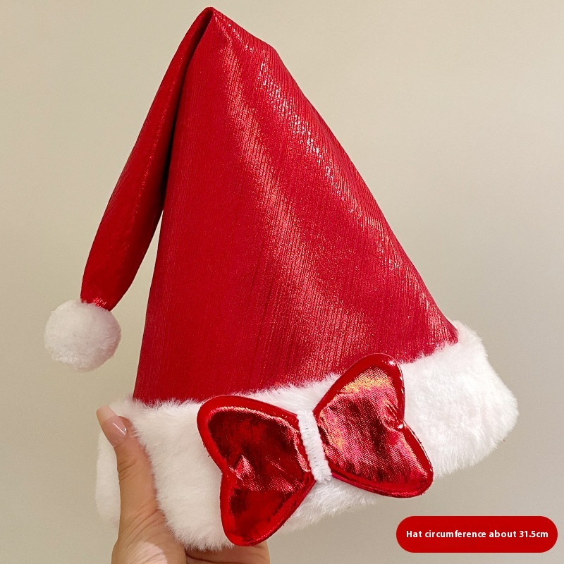 Bow Red Christmas Hat