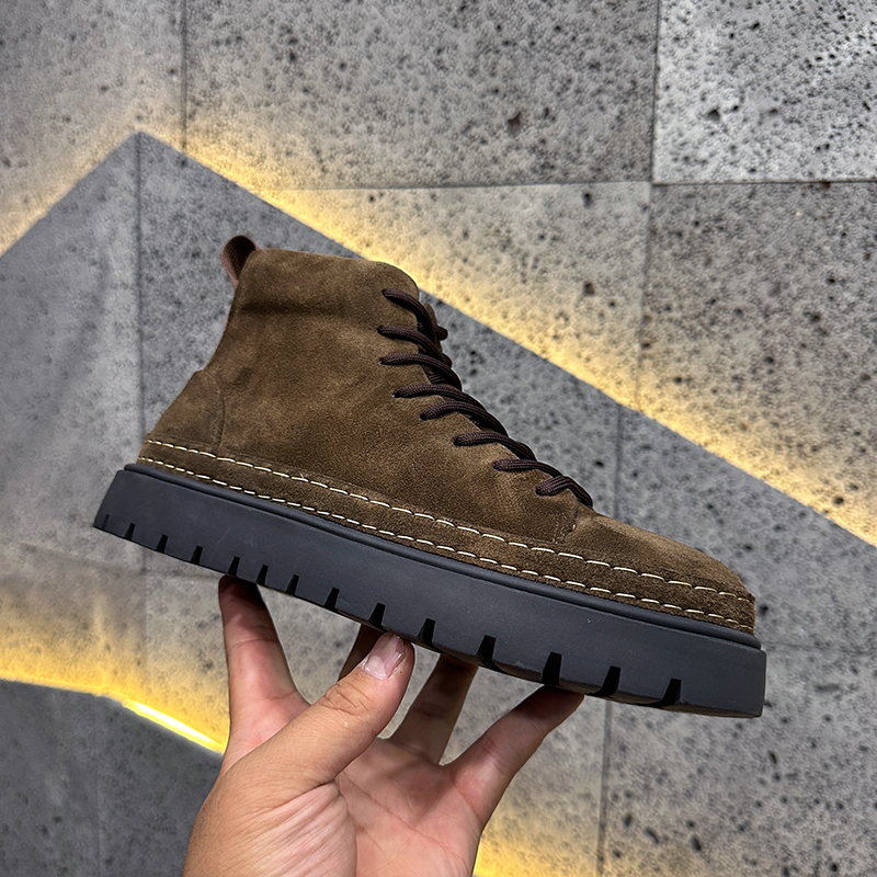 Title 5, Suede Martin Boots Fleece-lined Warm Slugged Bo...