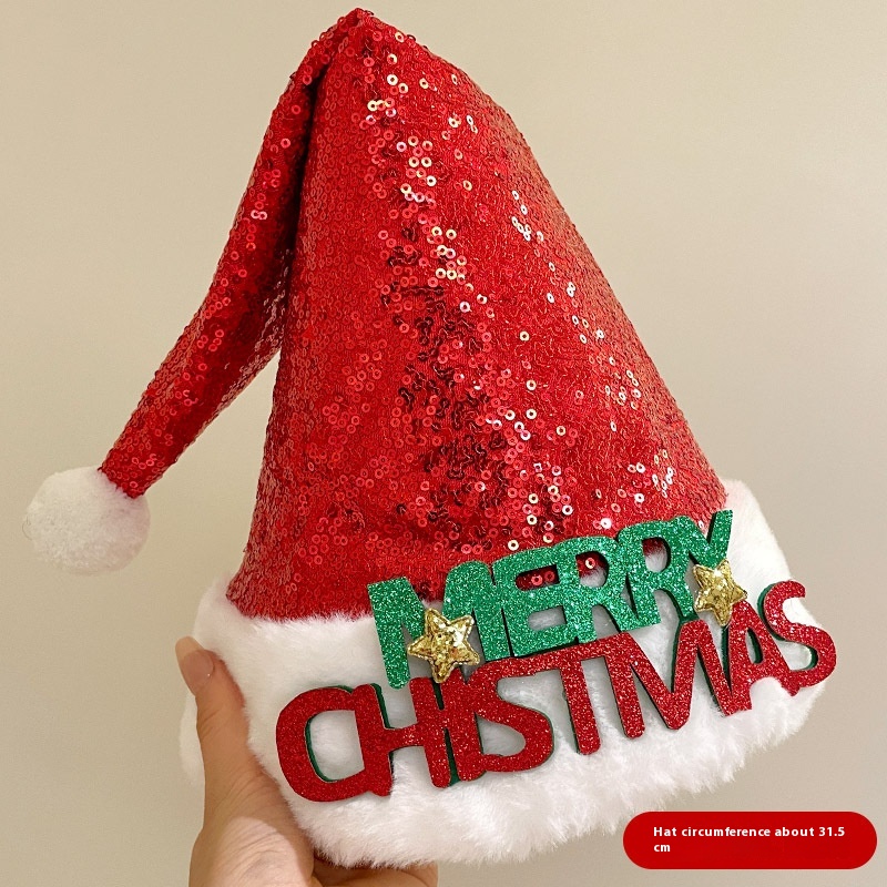 Alphabet Sequins Christmas Hat