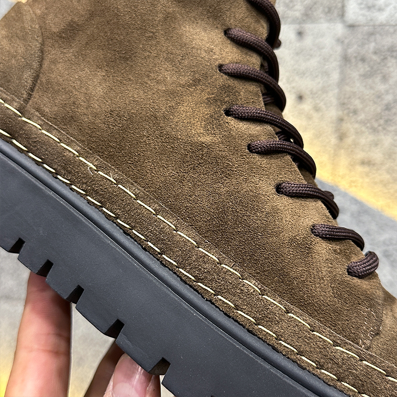 Title 10, Suede Martin Boots Fleece-lined Warm Slugged Bo...