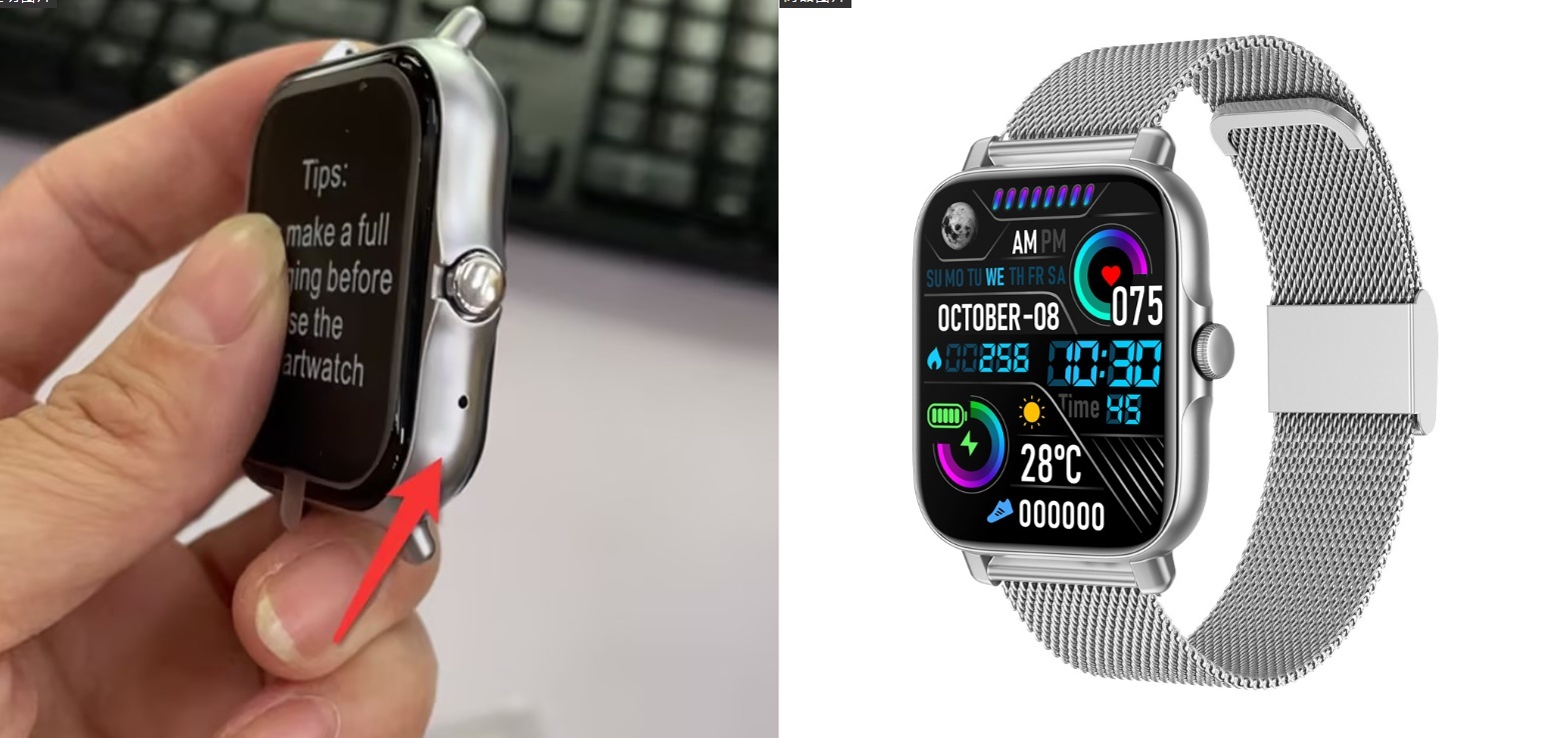 Magnetyczne ładowanie Smartwatch Model sportowy - Zdjęcie 10 z 10