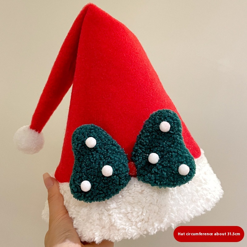 Green Bow Dots Christmas Hat