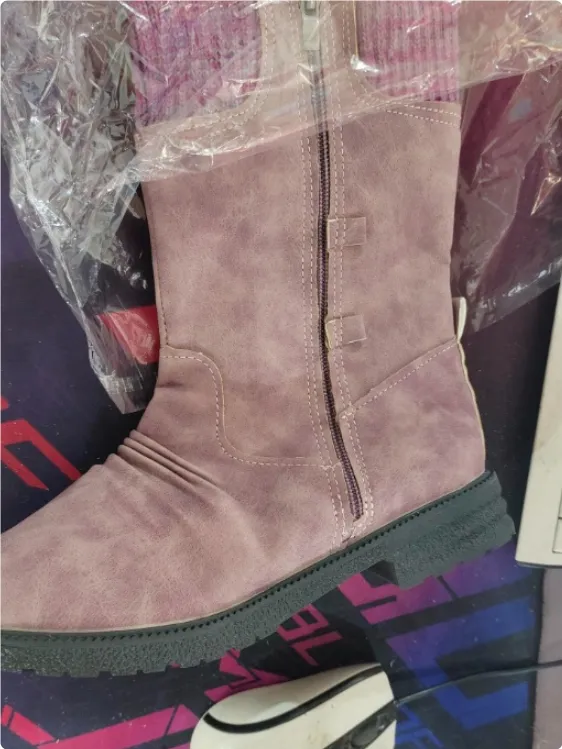 Women Winter Boots Mid Calf Snow Boots Purple - Shop at LoveMi