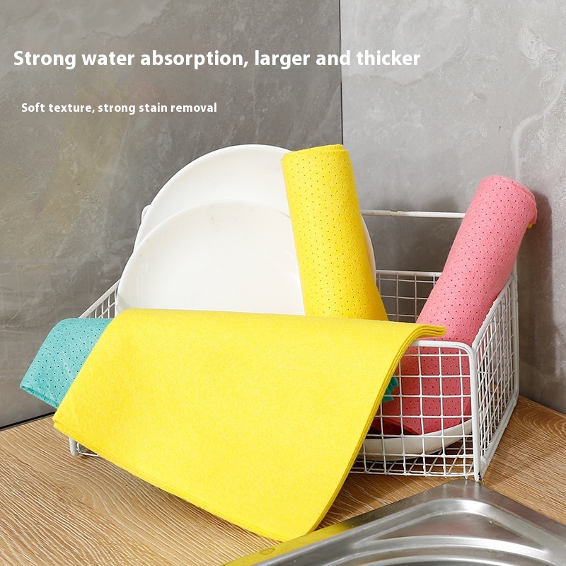 German Thickened Cellulose Sponge Household Kitchen Dishcloth Oil-free Lint-free Easy To Clean